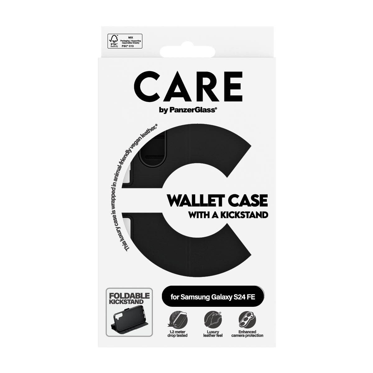CARE by PanzerGlass® Feature Wallet Case w. Kickstand Samsung Galaxy S24 FE 5G